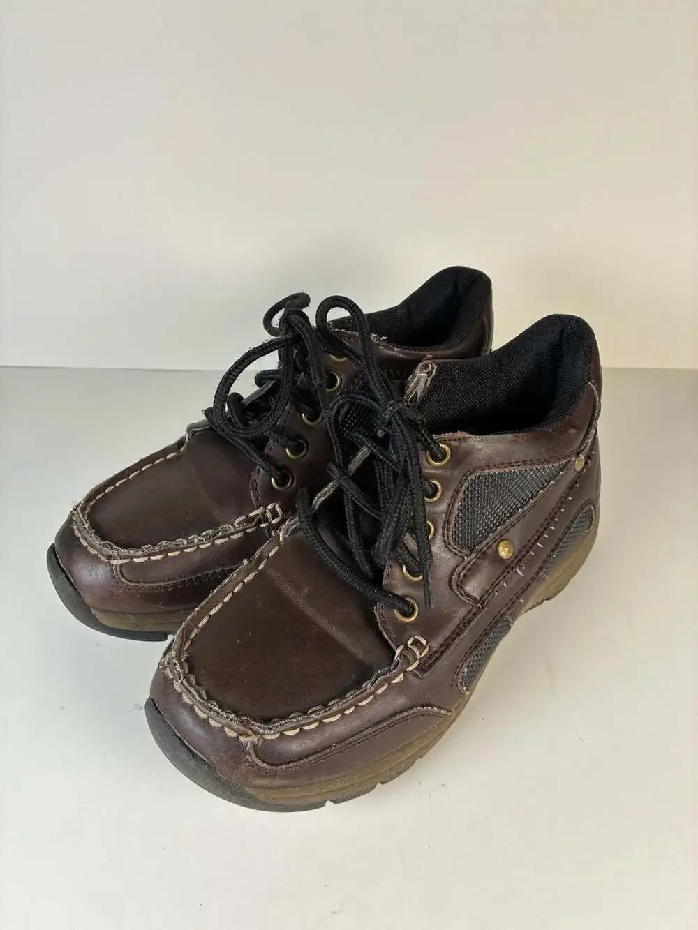 The Children's Place Boys Brown Moc-Toe Lace-Up Ankle Boots